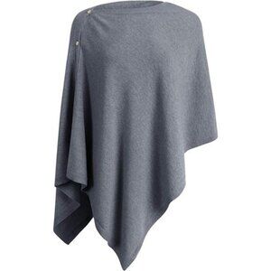 Women's Versatile Knitted Shawls Scarf Poncho Sweater A-tradewinds Grey